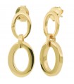 Unoaerre Women's Earrings - Square Gold Pendant with Square Mesh