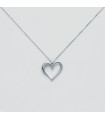 Miluna Necklace with Heart Pendant and Diamonds for Woman - 0