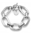Unoaerre Women's Bracelet - Square in 925% White Silver with Forzatina Chain