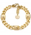Unoaerre Women's Bracelet - Pyramids with Groumette Gold Chain
