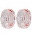 Bronzallure Women's Earrings - Very High Circle with White Cubic Zirconia Pavè