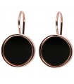 Bronzallure Women's Earrings - Alba Pendants with Black Onyx Disc