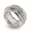 Rubinia Woman's Ring - Filodellavita Classic 13 Wires in 925% Silver with White Diamonds 0.21 ct - Size 16 - 0