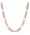 Bronzallure Women's Necklace - Rose Gold Purity with Figaro Chain Size L