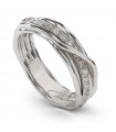 Rubinia Woman's Ring - Filodellavita Classic 7 Wires in 925% Silver with White Diamonds - Size 14 - 0