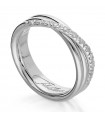 Rubinia Woman's Ring - Filodellavita Classic 3 Wires in 925% Silver with White Diamonds - Size 13 - 0