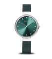 Bering Women's Watch - Classic Only Time 34mm Green with Swarovski Indexes