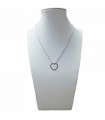 Davite & Delucchi Woman's Necklace - Heart in White Gold with Sapphires - 0