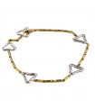 Chimento Bracelet - Tradition Gold Accents in 18K Yellow Gold with Triangles in 18K White Gold - 0