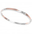 Zancan Men's Bracelet - Hi-teck in 316L Steel Pink PVD with White Sapphires