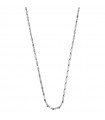 Chimento Unisex Necklace - Tradition Gold Bamboo Classic in 18K White Gold 50 cm - 0