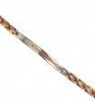 Zancan Men's Bracelet - Hi-Teck in 316L Steel with Bicolor Silver and Rosé Mesh
