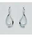 Miluna Woman's Earrings - Fantasy in 18K White Gold Drop with Natural Diamonds - 0
