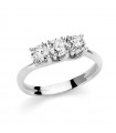 Miluna Ring - Trilogy in 18k White Gold with Three 0.54 Carat Natural Diamonds - 0