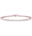 Bronzallure Women's Bracelet - Very High Tennis Rosè with White Zircons