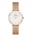 Daniel Wellington Ladies Watch - Petite Lumine Pressed Melrose Rose Gold 28mm White