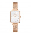 Daniel Wellington Ladies Watch - Lumine Pressed Piano Rose Gold 20x26mm White Nacre