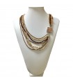 Della Rovere Necklace - Long Multistrand with Golden Hematite and Moonstones