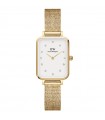 Orologio Daniel Wellington da Donna - Quadro Lumine Pressed Evergold 20x26mm Bianco con Cristalli