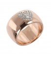 Bronzallure Women's Ring - Very High Band with Heart in Cubic Zirconia Pavè Size 16