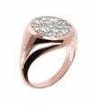 Bronzallure Women's Ring - Very High Seal with White Cubic Zirconia Pavè Size 10