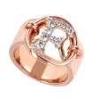 Bronzallure Women's Ring - My Bronzallure with Letter F Size Medium