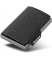 Mondraghi Man's Wallet - One in Black Leather with Hammered Texture - 0