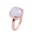 Bronzallure Women's Ring - Incanto Rosè with Purple Quartzite Stone Size 14