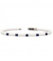 Roberto Demeglio Bracelet Polished White Dado with Blue Sapphires for Women - 0