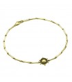 Chimento Bracelet - Bamboo Shine in 18K Yellow Gold with Rudder and Black Diamonds 19 cm - 0