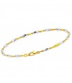 Zancan Men's Bracelet - Insignia Gold in 18K Yellow Gold with Nuggets in 18K White Gold - 0