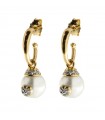 Rue Des Mille Women's Earrings - Galactica Pendants with Pearls and Hearts