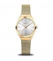 Bering Women's Watch - Ultra Slim Only Time Silver 29mm Gold