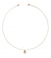 Rue Des Mille Necklace for Woman - Stardust Rosè with Peace Pendant in White Zirconia Pavè