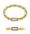 Bracciale Chimento - X-Tend in Oro Giallo 18 carati con Diamanti Bianchi e Diamanti Neri 17cm