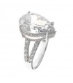 Salvatore Plata Ring - Genuine in 925% Silver with White Crystal - Size 14 - 0