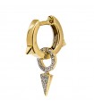 Rue Des Mille Single Earring for Woman - Gold Magnetic Stardust with Studs and Tip