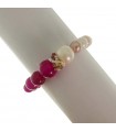 Rajola Bracelet for Woman - Fairy Tale with Bordeaux Jade and Multicolor Pearls