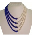 Rajola Women's Necklace - Multistrand Fairy Tale with Blue Jade and Pearls