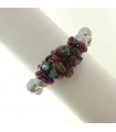 Rajola Bracelet for Woman - Elastic Hula with Colored Pearls and Tourmaline