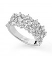 Buonocore Woman's Ring - Classic in 18K White Gold with 1.37 ct Natural Diamonds Pav - 0