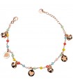 Rue Des Mille Women's Bracelet - Gipsy Chic Color with Colored Stones and Medals