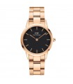 Daniel Wellington Woman's Watch - Iconic Link 32mm Rose Gold Black - 0