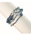 Rajola Women's Bracelet - Jazz with Blue Agate and Black Spinels