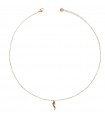 Rue Des Mille Necklace for Woman - Rose Gold Chain Stardust with Horn and Zircons