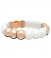 Roberto Demeglio Woman Bracelet - Aura Dama in Glossy White and Rose Gold Plated Ceramic - 0
