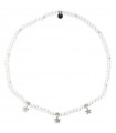 Rue Des Mille Necklace for Women - Galactica with Pearls and Three Zirconia Stars