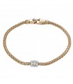 Chimento Bracelet - Tradition Gold Pomegranate in 18K Rose Gold with 0.17 ct Diamonds - 18 cm - 0