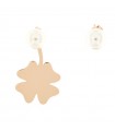 Rue Des Mille Women's Earrings - I Sogni Son Desideri with Pearl and Four Leaf Clover Pendant