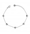 Rue Des Mille Women's Bracelet - I Sogni Son Desideri with Chain and 5 Hearts - 0